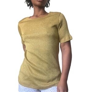 Gold glitter top